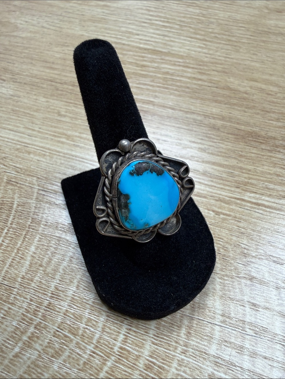 Vintage Sterling Silver Turquoise Statement Ring